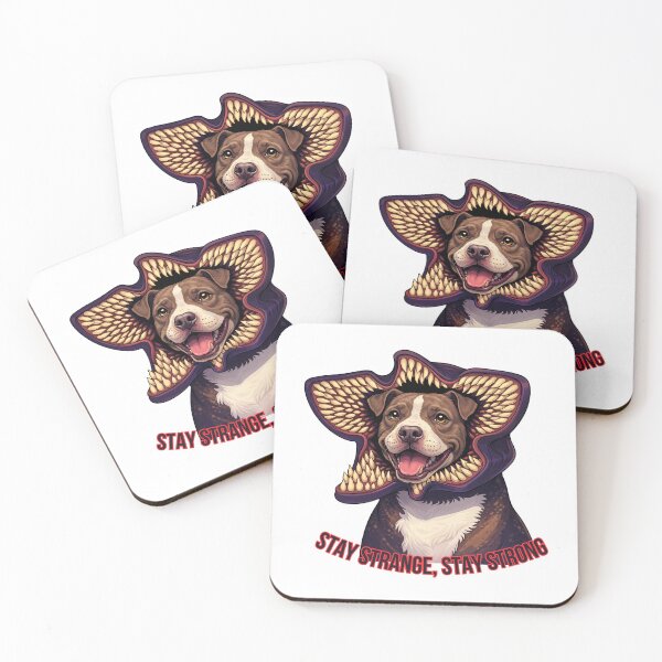 Item preview, Stay Strange Stay Strong Demodog Pitbull Parody Art designed and sold by Anastasiia Yurevych.