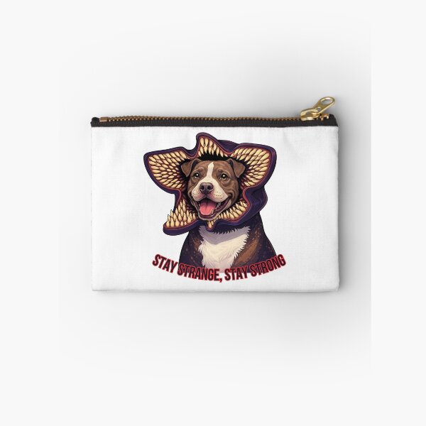 Item preview, Stay Strange Stay Strong Demodog Pitbull Parody Art designed and sold by Anastasiia Yurevych.