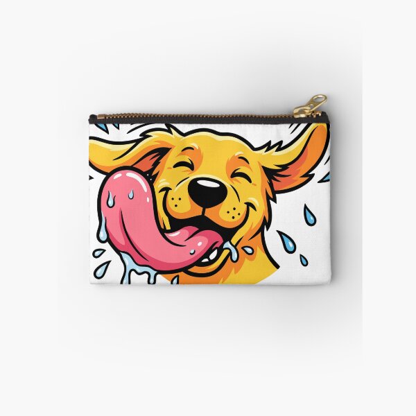 Item preview, oyful Cartoon Golden Retriever Puppy Head Vector Illustration Sticker designed and sold by DiNata.
