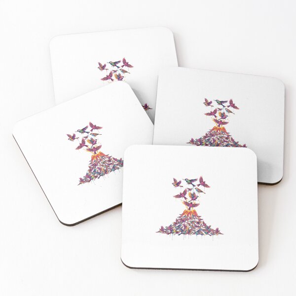 Item preview, Psychedelic Avian Eruption: Dripping Color Birds in Flight designed and sold by creativeshouse.