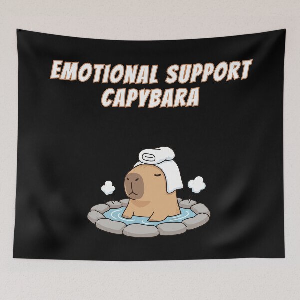 Item preview, Emotional Support Capybara Onsen Spa Meme designed and sold by AnimalMemeHub.