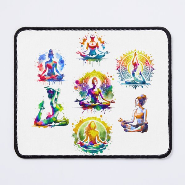 Item preview, 2026 Watercolor Yoga Poses Set | Spiritual Wellness Wall Art Print, Chakra Meditation Decor, Boho Yoga Studio Digital Download 7 Asanas designed and sold by MskynextDigitalstudio.