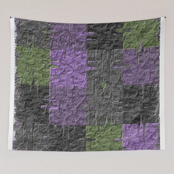 Item preview, distressed squares thick acrylic multi colored abstract design designed and sold by SmashingDeals.