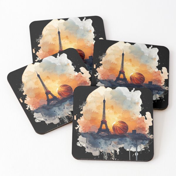 Item preview, Paris tower, basketball art designed and sold by SportThreadz.