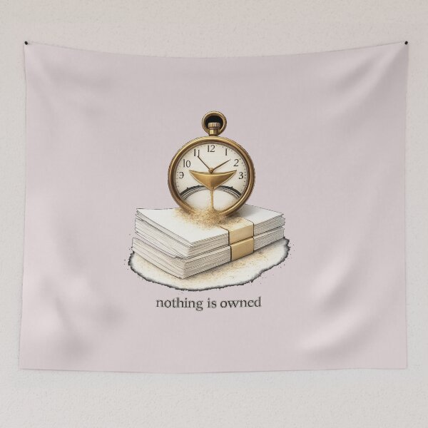 Item preview, Nothing Is Owned T-Shirt | Time Money Philosophy Minimal Art Tee designed and sold by KDesignCrafts.