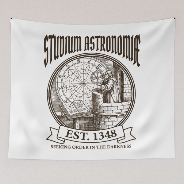 Aperçu de l'œuvre Carte stellaire gravée sur bois, style Dark Academia, astronomie médiévale créée et vendue par Mason-Pride.