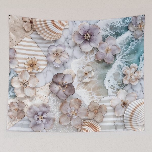 Item preview, Abstract Floral Nautical Collage designed and sold by SolaoLab.
