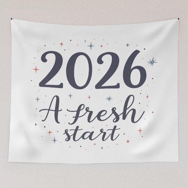 Item preview, 2026 A Fresh Start – New Year Motivation Typography Design designed and sold by Design-Pro-21.