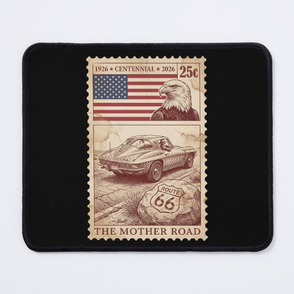 Item preview, Route 66 Centennial Split Window Coupe - Classic Sports Car Stamp designed and sold by G350.