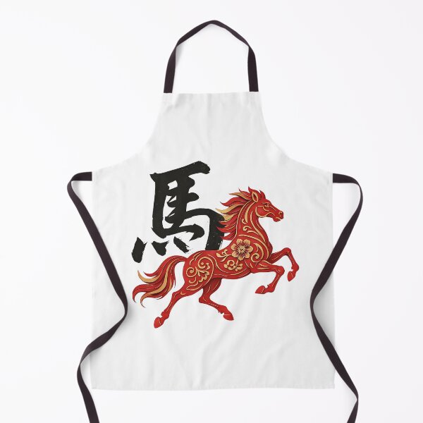 Item preview, Chinese Calligraphy Horse - Red & Gold Lunar Zodiac designed and sold by Balasan.