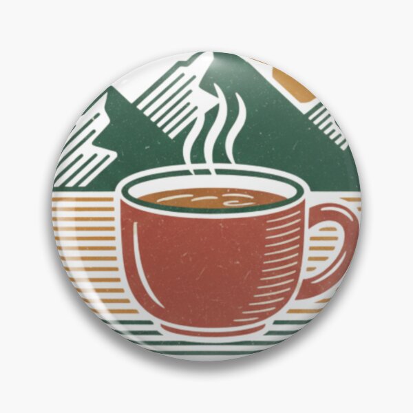 Item preview, Quiet Mornings Loud Mind Retro Mountain Coffee Art designed and sold by Dariusz.K.