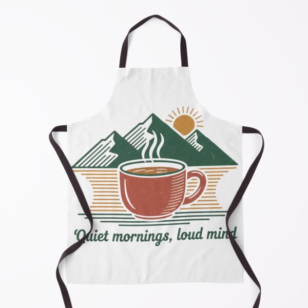 Item preview, Quiet Mornings Loud Mind Retro Mountain Coffee Art designed and sold by Dariusz.K.
