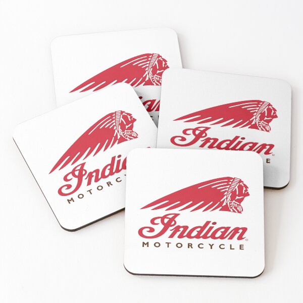 Item preview, Indian Motorcycle Modern Red Headdress and Script Typography Logo designed and sold by CharlieDesings.