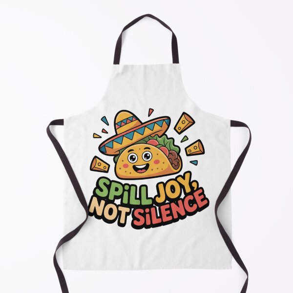 Item preview, Spill Joy, Not Silence – Happy Taco Character with Confetti | Fun Food Positivity Design designed and sold by RMTrendy.
