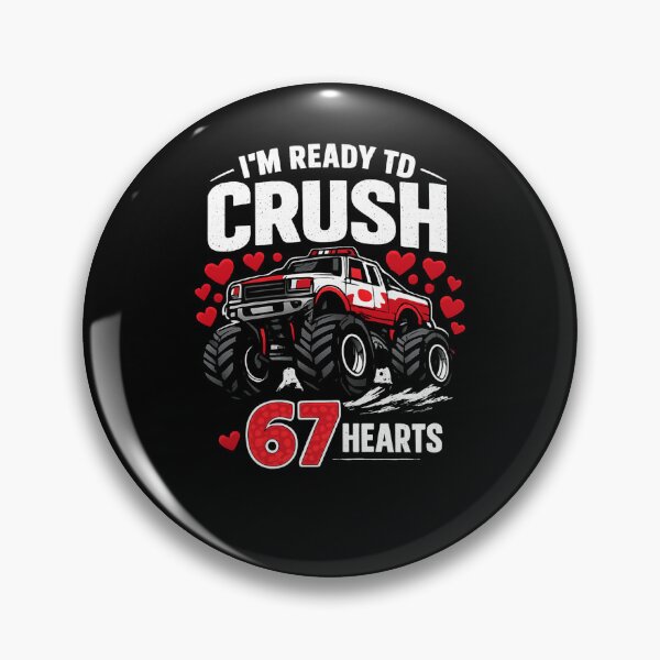 Item preview, I’m Ready to Crush 67 Hearts | Valentine Monster Truck T-Shirt Design designed and sold by DailyDrivesct.
