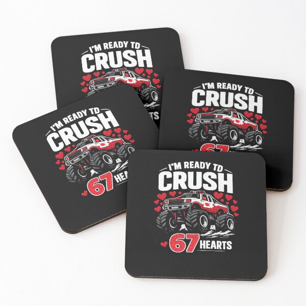 Item preview, I’m Ready to Crush 67 Hearts | Valentine Monster Truck T-Shirt Design designed and sold by DailyDrivesct.
