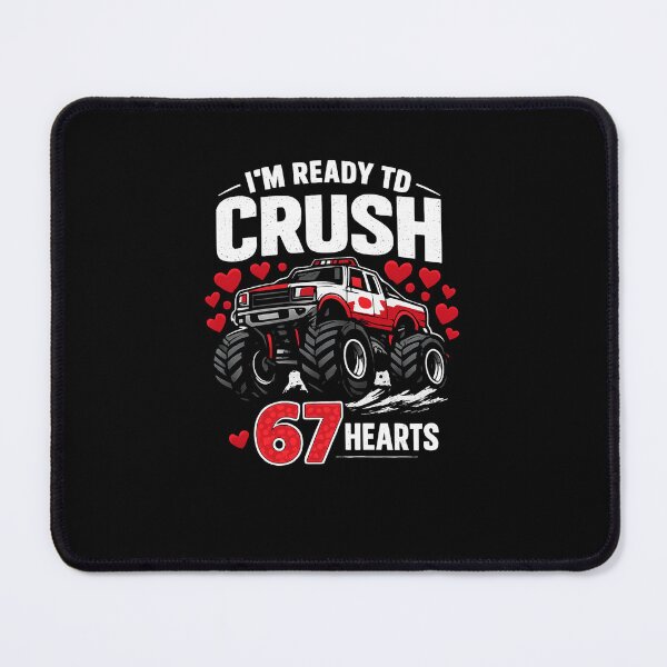 Item preview, I’m Ready to Crush 67 Hearts | Valentine Monster Truck T-Shirt Design designed and sold by DailyDrivesct.