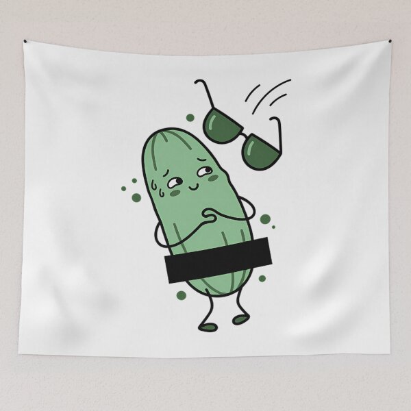 Item preview, Funny Embarrassed Pickle Cartoon Character designed and sold by Mason-Pride.