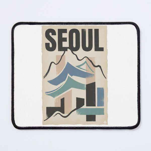Item preview, Seoul City Poster – Modern Skyline & Mountains | Minimalist Travel Art designed and sold by MiszungART.