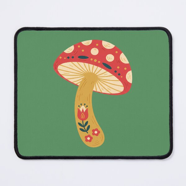 Item preview, Red‑Capped Mushroom & Motifs STICKER/MAGNET PACK – Scandinavian Folk Art by heidiannemorris © designed and sold by FOLK ART FUSION by heidiannemorris.