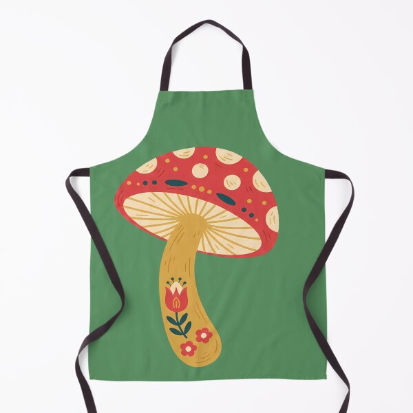 Item preview, Red‑Capped Mushroom & Motifs STICKER/MAGNET PACK – Scandinavian Folk Art by heidiannemorris © designed and sold by FOLK ART FUSION by heidiannemorris.