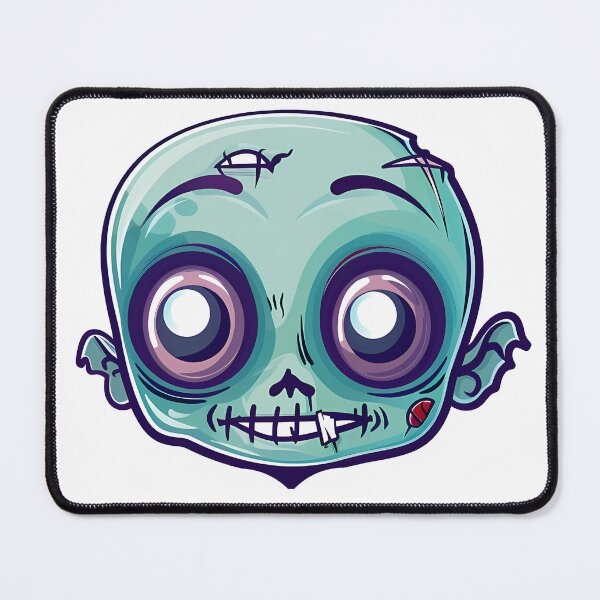 Item preview, Cute Zombie Cartoon Face Illustration designed and sold by DesignArtist.ia.