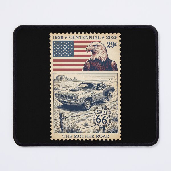Item preview, Route 66 Centennial Muscle Car Drifting - Vintage Action Stamp designed and sold by G350.