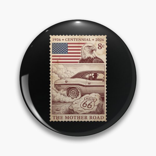 Item preview, Route 66 Centennial Burnout - Classic Muscle Car Stamp Art designed and sold by G350.