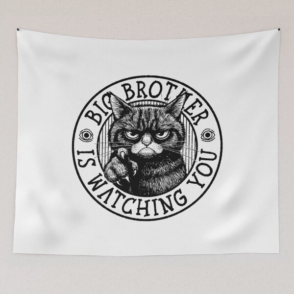 Item preview, Black Cat Society: Big Brother Cat Propaganda designed and sold by sXe-art.