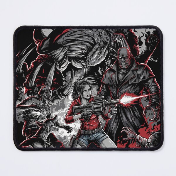 Item preview, Leon Claire Mr. X RPD Resident Evil 2 Remake RE2 Zombies Lickers Raccoon City Collage Fan Art Poster T-Shirt Sticker Gift designed and sold by Senpaiwaves.