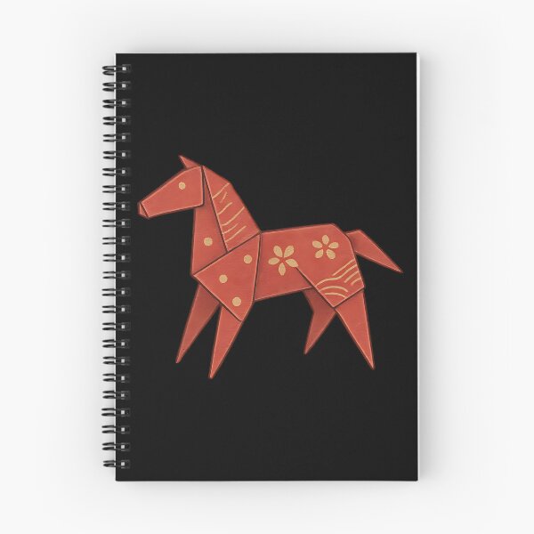 Item preview, Red Origami Horse - Geometric Chinese Zodiac Art designed and sold by Balasan.
