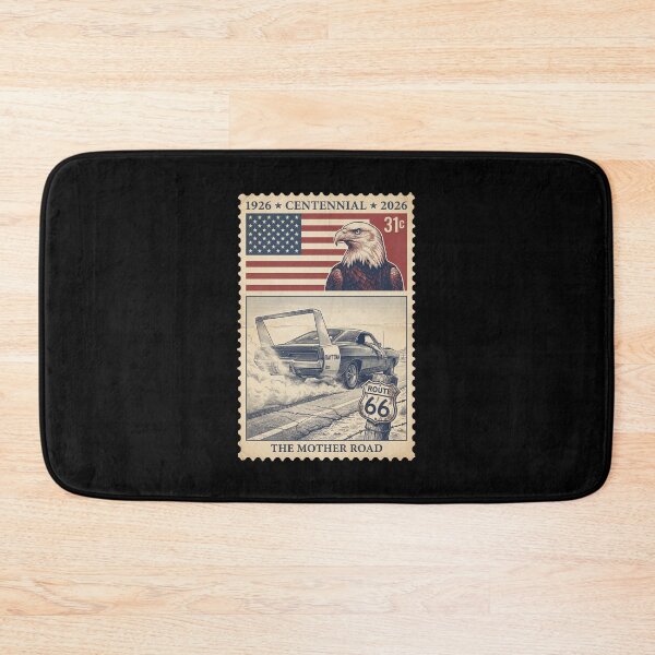 Item preview, Route 66 Centennial Winged Muscle Car - Dust Cloud Stamp designed and sold by G350.