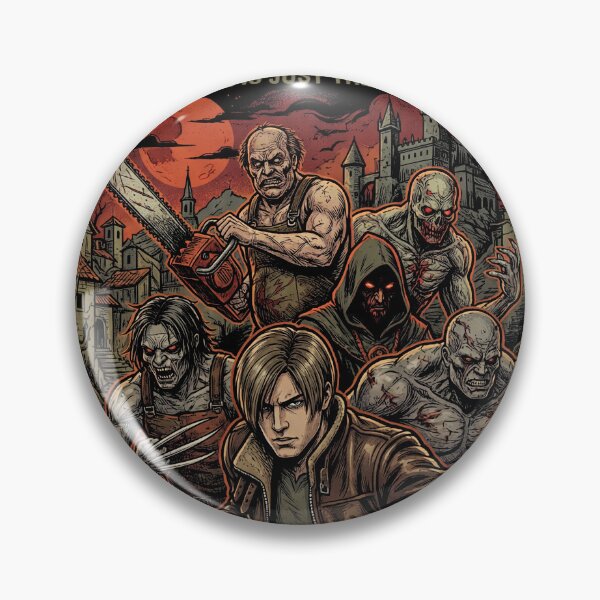 Item preview, Resident Evil 4 Remake Jill Chris Leon Claire S.T.A.R.S. RPD Raccoon City Zombies Nemesis Tyrant Biohazard Collage Fan Art Poster T-Shirt Sticker Print Gift designed and sold by Senpaiwaves.
