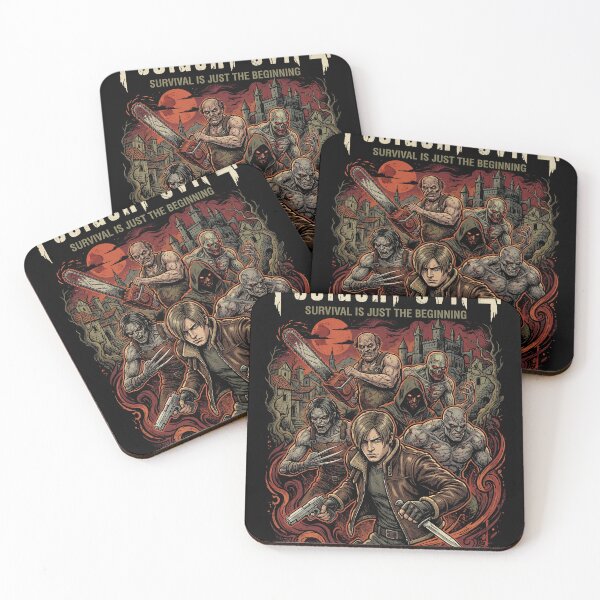 Item preview, Resident Evil 4 Remake Jill Chris Leon Claire S.T.A.R.S. RPD Raccoon City Zombies Nemesis Tyrant Biohazard Collage Fan Art Poster T-Shirt Sticker Print Gift designed and sold by Senpaiwaves.