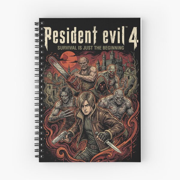 Item preview, Resident Evil 4 Remake Jill Chris Leon Claire S.T.A.R.S. RPD Raccoon City Zombies Nemesis Tyrant Biohazard Collage Fan Art Poster T-Shirt Sticker Print Gift designed and sold by Senpaiwaves.