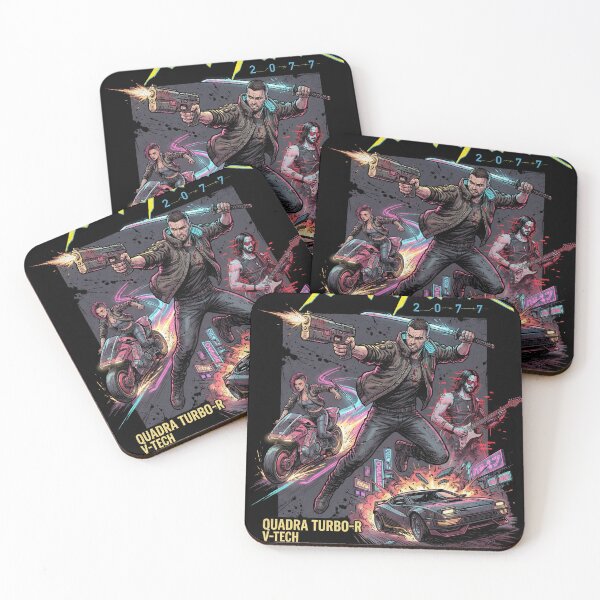 Item preview, Cyberpunk 2077 Night City V Johnny Silverhand Keanu Reeves Phantom Liberty Arasaka Militech Cyberware Collage Fan Art Poster T-Shirt Sticker Print Gift designed and sold by Senpaiwaves.