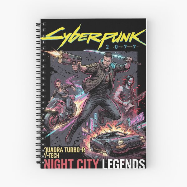 Item preview, Cyberpunk 2077 Night City V Johnny Silverhand Keanu Reeves Phantom Liberty Arasaka Militech Cyberware Collage Fan Art Poster T-Shirt Sticker Print Gift designed and sold by Senpaiwaves.