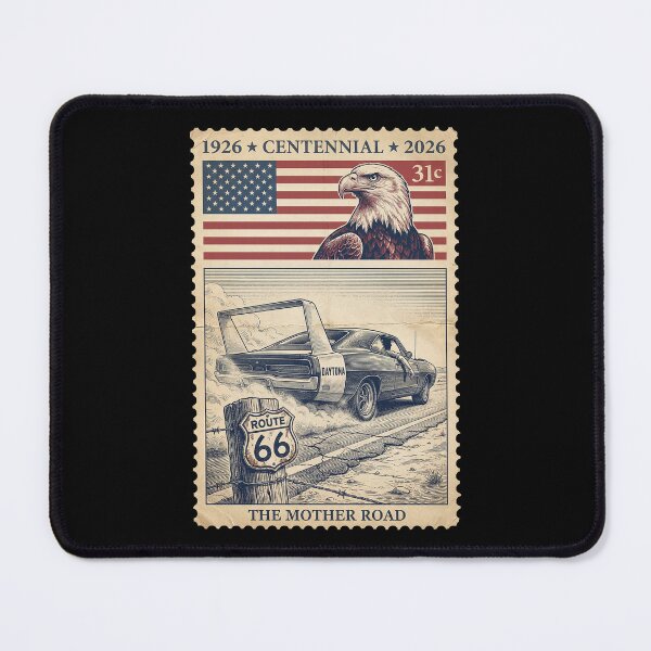 Item preview, Route 66 Centennial Winged Spoiler Car - Vintage Stamp designed and sold by G350.