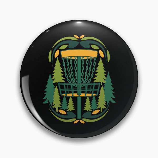 Item preview, Forest Disc Golf Basket Flying Disc Scene designed and sold by LuminOrb.