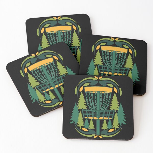 Item preview, Forest Disc Golf Basket Flying Disc Scene designed and sold by LuminOrb.