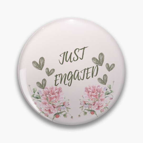 Item preview, Romantic “Just Engaged” Pink Floral Engagement & Bridal Design designed and sold by LILY ROSE.