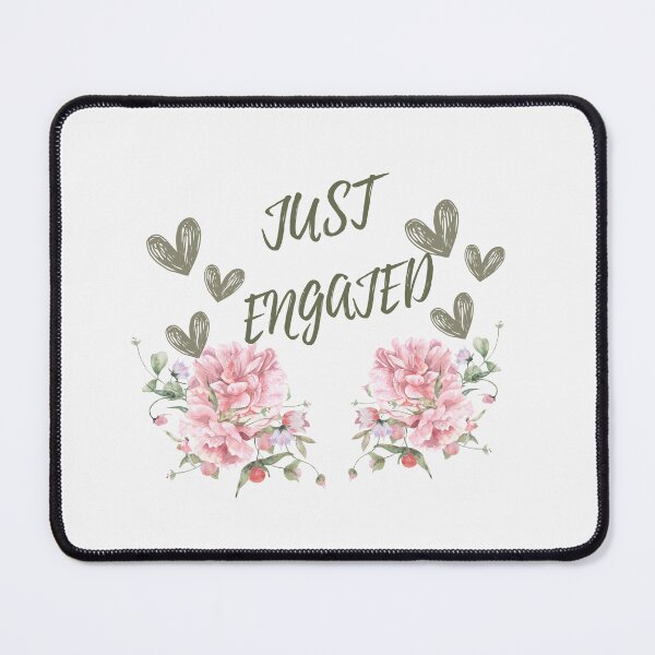 Item preview, Romantic “Just Engaged” Pink Floral Engagement & Bridal Design designed and sold by LILY ROSE.