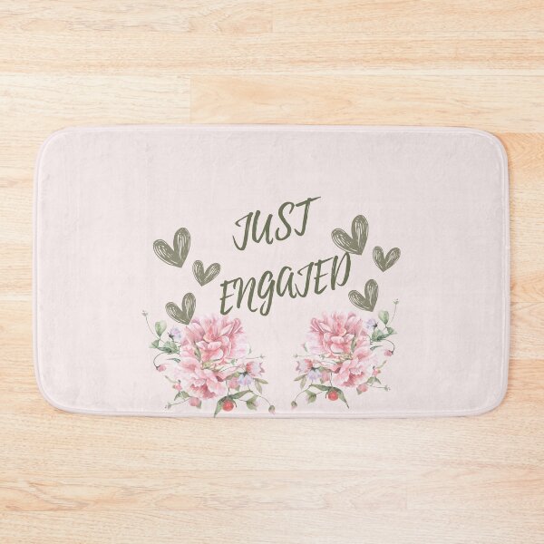 Item preview, Romantic “Just Engaged” Pink Floral Engagement & Bridal Design designed and sold by LILY ROSE.