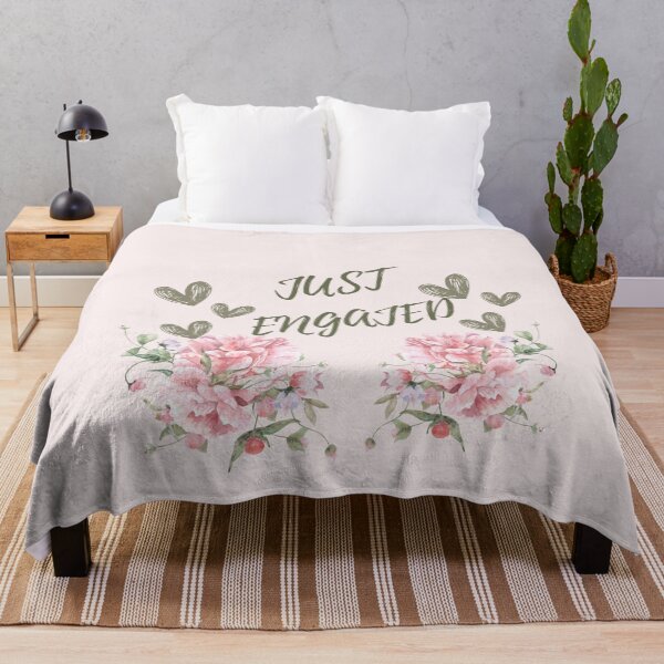 Item preview, Romantic “Just Engaged” Pink Floral Engagement & Bridal Design designed and sold by LILY ROSE.