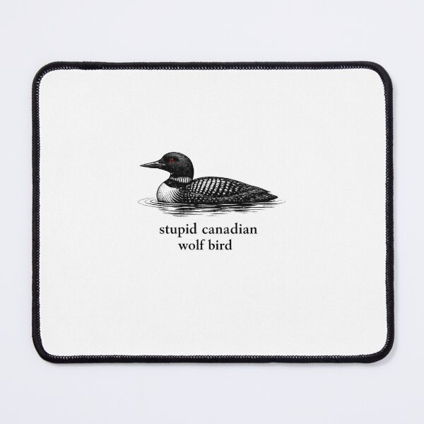 Item preview, Stupid Canadian Wolf Bird T-Shirt | Vintage Loon Illustration | Minimalist Deadpan Humor Tee designed and sold by DailyDrivesct.