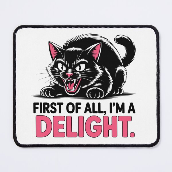 Item preview, First of All I'm a Delight Roaring Black cat designed and sold by ZACK ART.