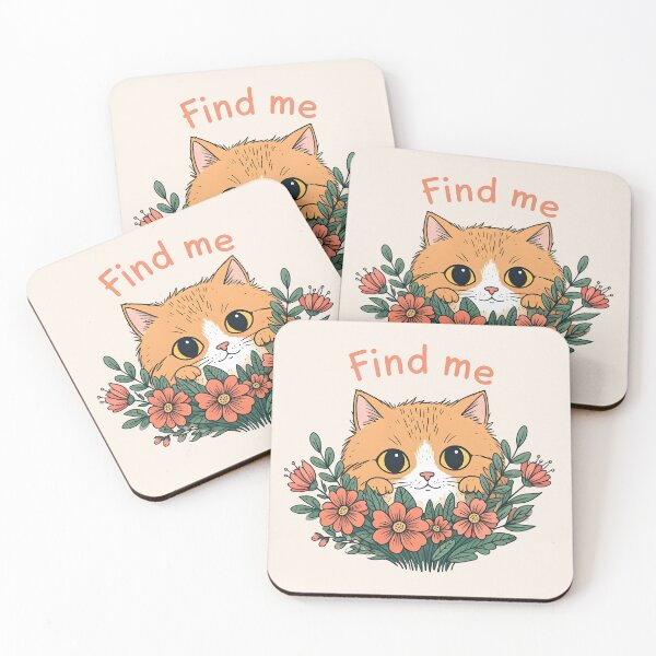 Item preview, Cat and flowers designed and sold by PrintLabStudio.