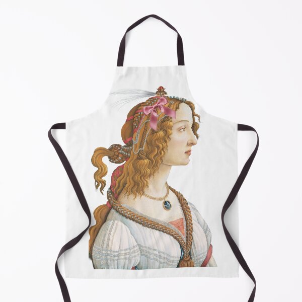 Item preview, Coquette Botticelli Portrait - Renaissance Art Parody with Pink Bow designed and sold by Open Canvas.