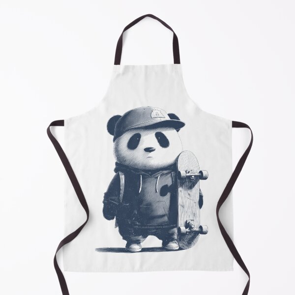 Item preview, Cool Skateboard Bear Character – Vintage Skater Panda Art Print designed and sold by Gaviani Design Studio.