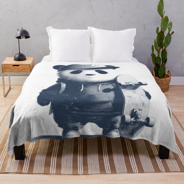Item preview, Cool Skateboard Bear Character – Vintage Skater Panda Art Print designed and sold by Gaviani Design Studio.